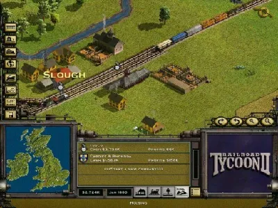 Railroad Tycoon II gameplay screenshot on Dreamcast