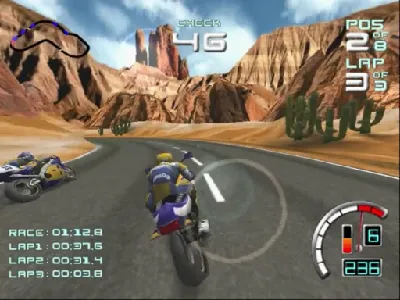 Redline Racer gameplay screenshot on Dreamcast