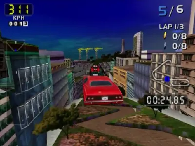 San Francisco Rush 2049 gameplay screenshot on Dreamcast