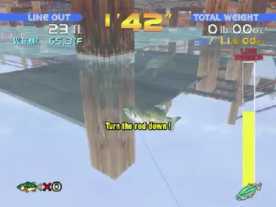 Sega Bass Fishing gameplay screenshot on Dreamcast