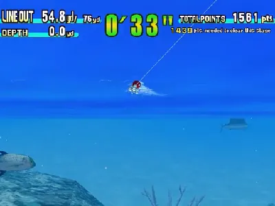Sega Marine Fishing gameplay screenshot on Dreamcast