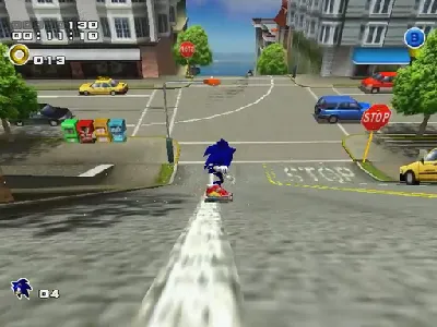 Sonic Adventure 2 gameplay screenshot on Dreamcast