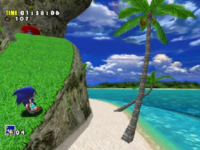 Sonic Adventure gameplay screenshot on Dreamcast