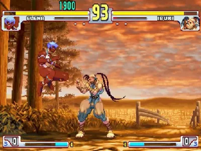 Street Fighter III gameplay screenshot on Dreamcast