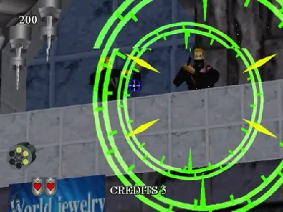 Virtua Cop 2 gameplay screenshot on Dreamcast