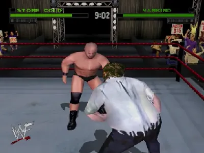 WWF Attitude gameplay screenshot on Dreamcast