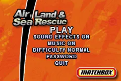 2 Game Pack!: Matchbox Missions: Emergency Response & Air, Land and Sea Rescue gameplay screenshot on GBA