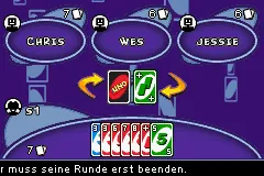2 Game Pack!: Uno & Skip-Bo gameplay screenshot on GBA