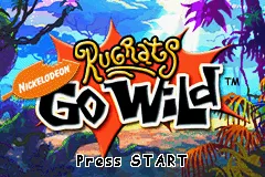 2 Games in 1: Rugrats: Go Wild + SpongeBob SquarePants: SuperSponge gameplay screenshot on GBA