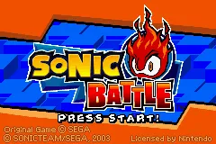 2 Games in 1: Sonic Advance + Sonic Battle gameplay screenshot on GBA