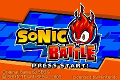 2 Games in 1: Sonic Battle + Sonic Pinball Party gameplay screenshot on GBA