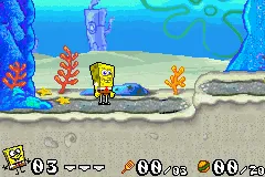 2 Games in 1: SpongeBob SquarePants: Battle for Bikini Bottom + Jimmy Neutron Boy Genius gameplay screenshot on GBA
