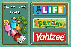 3 Game Pack!: The Game of Life + Payday + Yahtzee gameplay screenshot on GBA