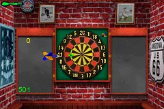 3 Games in One: Darts + Roll-a-Ball + Shuffle Bowl gameplay screenshot on GBA