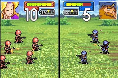 Advance Wars gameplay screenshot on GBA