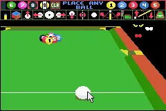 Archer MacLean's 3D Pool gameplay screenshot on GBA