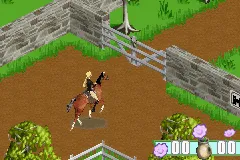 Barbie Horse Adventures: Blue Ribbon Race gameplay screenshot on GBA