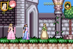 Barbie: The Princess and the Pauper gameplay screenshot on GBA