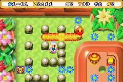 Bomberman Max 2: Blue Advance gameplay screenshot on GBA