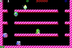Bubble Bobble: Old and New gameplay screenshot on GBA