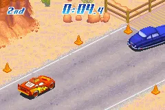 Cars gameplay screenshot on GBA