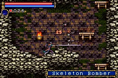 Castlevania gameplay screenshot on GBA