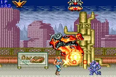 Contra Advance: The Alien Wars EX gameplay screenshot on GBA