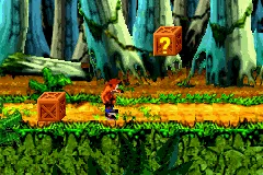 Crash Bandicoot: The Huge Adventure gameplay screenshot on GBA