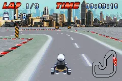 Crazy Frog Racer gameplay screenshot on GBA