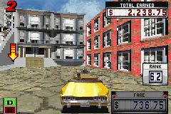 Crazy Taxi: Catch a Ride gameplay screenshot on GBA