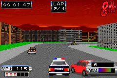 Cruis'n Velocity gameplay screenshot on GBA
