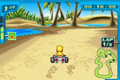 Digimon Racing gameplay screenshot on GBA