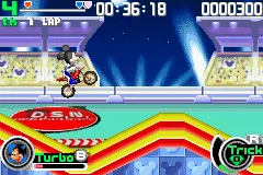 Disney Sports Motocross gameplay screenshot on GBA