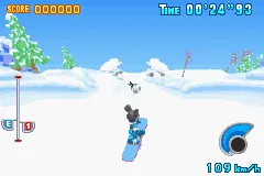 Disney Sports Snowboarding gameplay screenshot on GBA