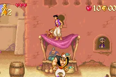 Disney's Aladdin gameplay screenshot on GBA