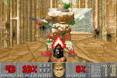 Doom II gameplay screenshot on GBA