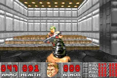 Doom gameplay screenshot on GBA