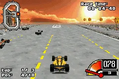 Downforce gameplay screenshot on GBA