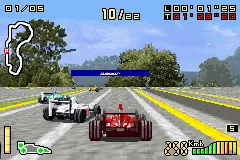F1 2002 gameplay screenshot on GBA