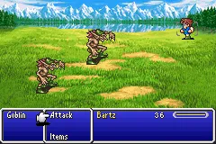 Final Fantasy V Advance gameplay screenshot on GBA