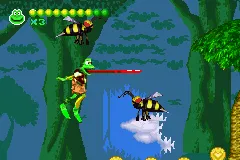 Frogger Advance: The Great Quest gameplay screenshot on GBA