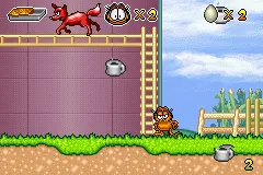 Garfield and His Nine Lives gameplay screenshot on GBA