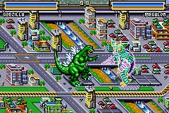 Godzilla: Domination! gameplay screenshot on GBA