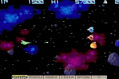 Gradius Galaxies gameplay screenshot on GBA