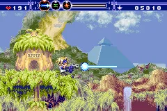 Gunstar Future Heroes gameplay screenshot on GBA