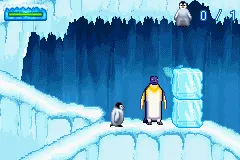 Happy Feet gameplay screenshot on GBA