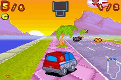 Inspector Gadget Racing gameplay screenshot on GBA