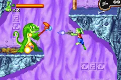 Jazz Jackrabbit gameplay screenshot on GBA