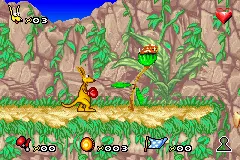Kao the Kangaroo gameplay screenshot on GBA