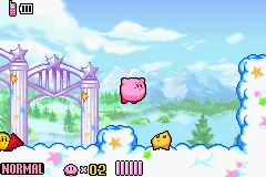 Kirby & the Amazing Mirror gameplay screenshot on GBA
